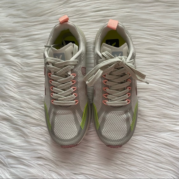 Veja Condor 2 Sneaker in Natural & Parme & Jaune-Fluo Running Shoes Size 36/5 - Picture 4 of 13